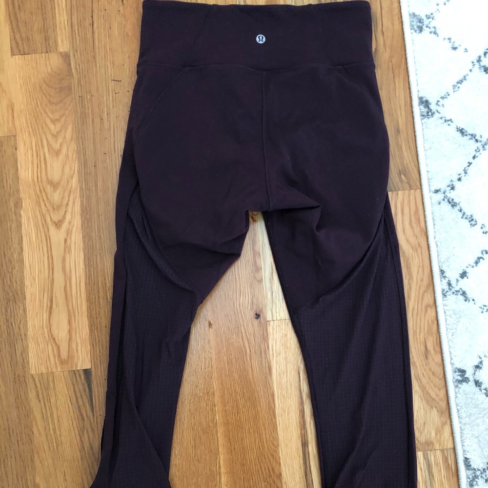 Lululemon dark burgundy leggings